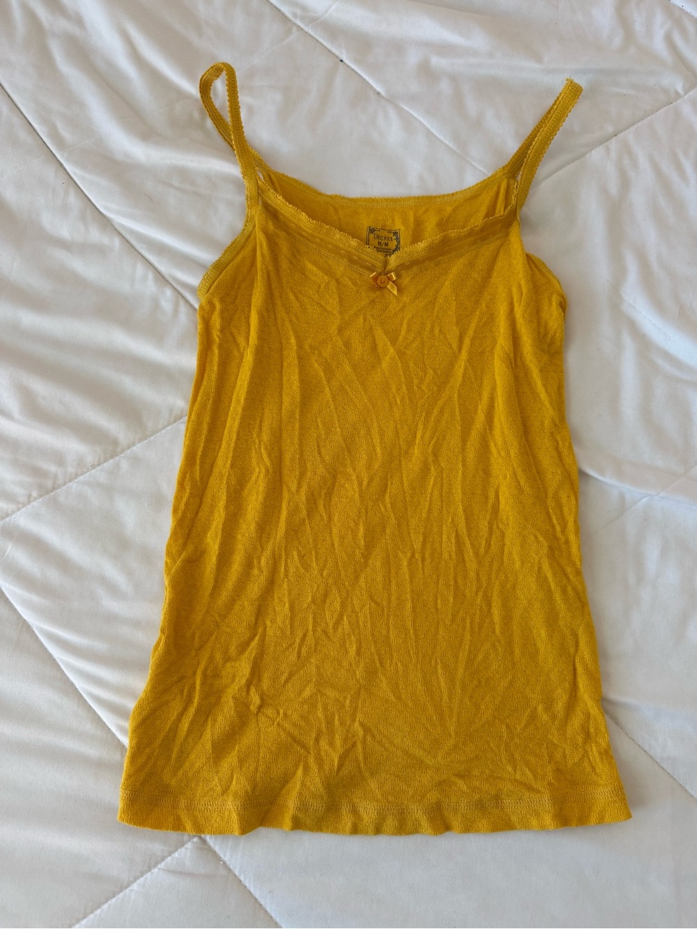 Decree Mustard Yellow Spaghetti Strap Tank Top